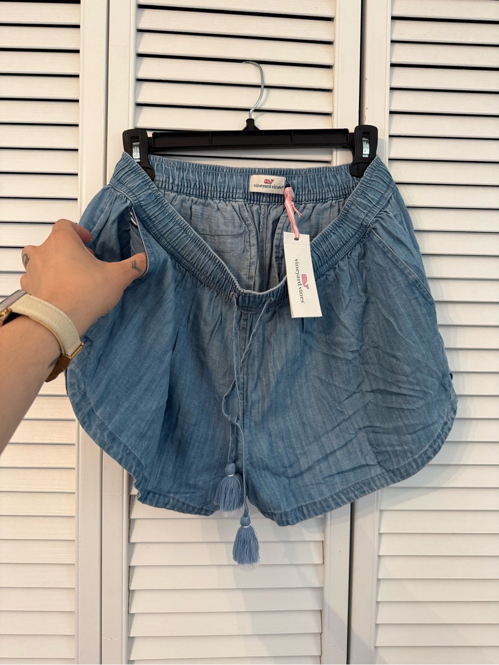 NWT Vineyard Vines Light Blue Chambray Drawstring Shorts Size M - Picture 5 of 5